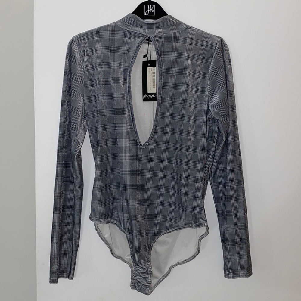 Grey and white bodysuit